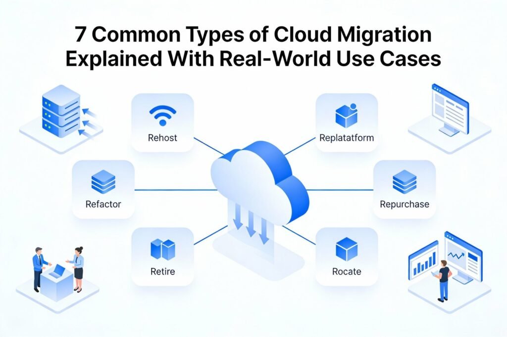 7 Common Types of Cloud Migration Explained With Real World Use Cases