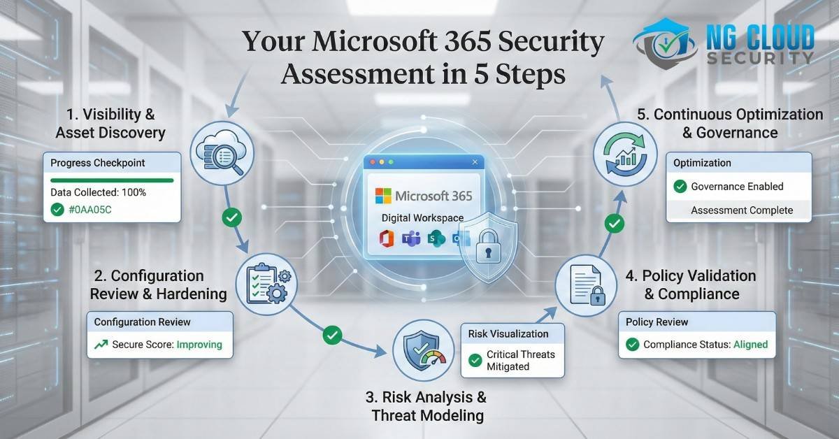 Microsoft 365 security assessment process.