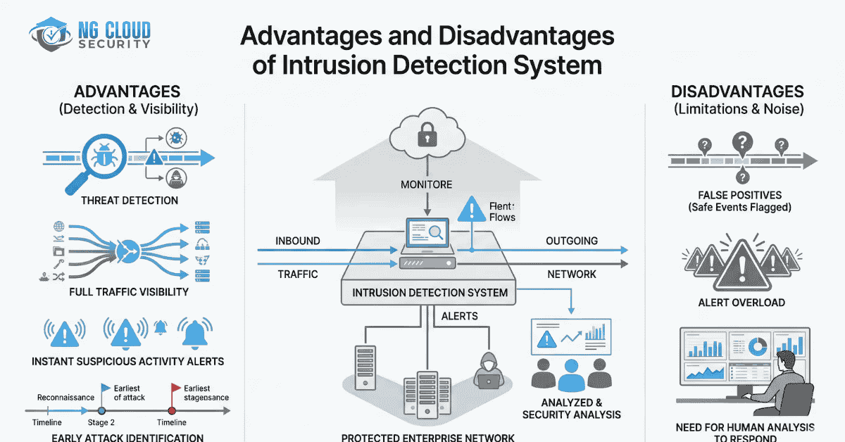 advantages and disadvantages of intrusion detection system