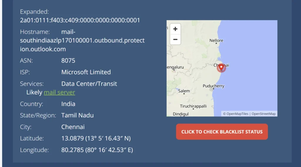 Perform IP Geolocation Lookup