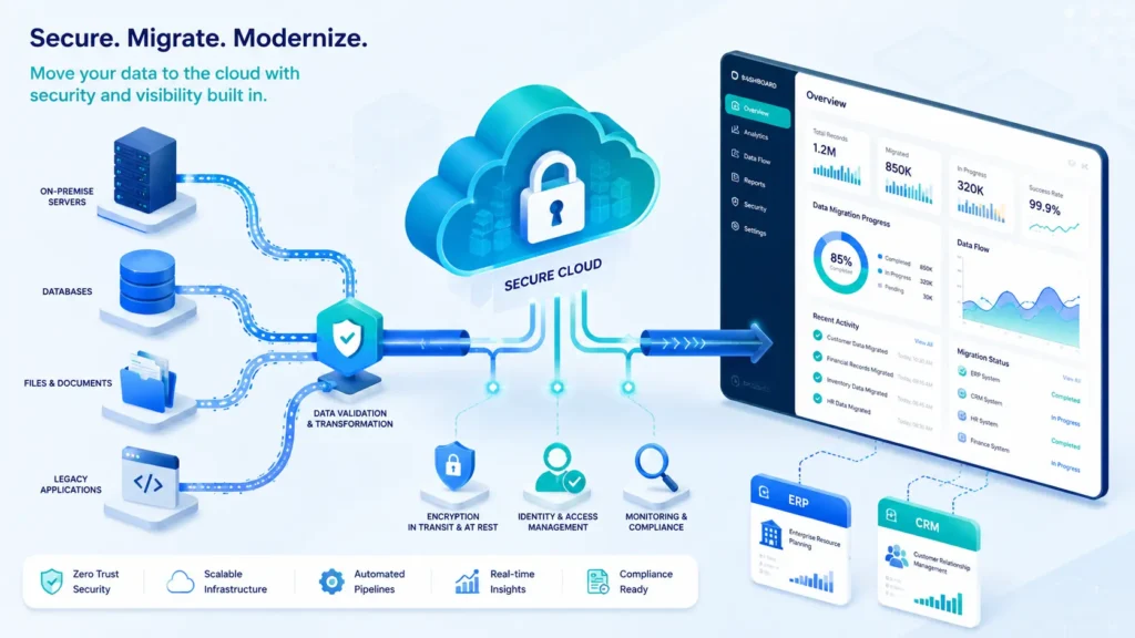 Secure Cloud Data Migration Dashboard